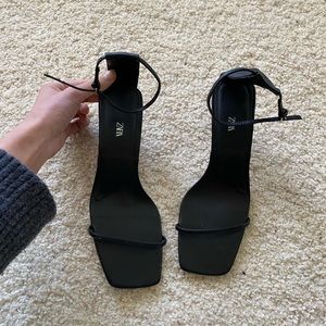 Zara strappy kitten heels sandals